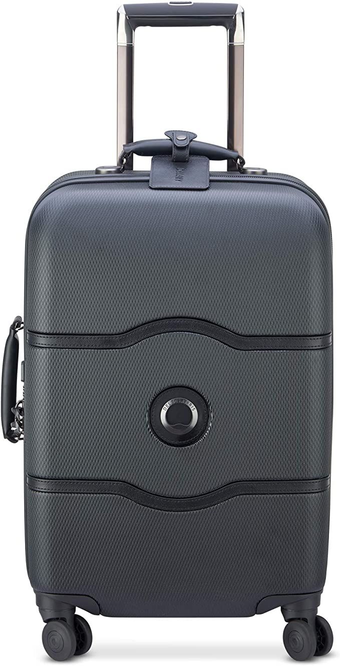 DELSEY Paris Chatelet Hardside Luggage with Spinner Wheels, Black, Carry-on 21 Inch, with Brake | Amazon (US)