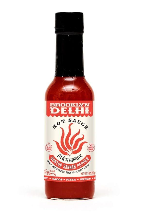 Brooklyn Delhi Guntur Sannam Pepper Hot Sauce, Indian Tomato Chili Sauce, 5oz | Amazon (US)