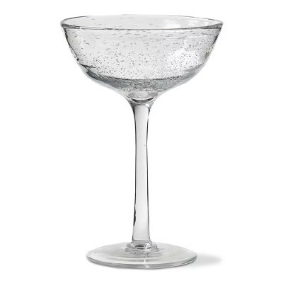 tag Bubble Glass Coupe Wine Glasses - Clear Drinkware, 7oz Capacity, Hand Wash Only, 6.5" H x 4.5" L x 4.5" W | Target