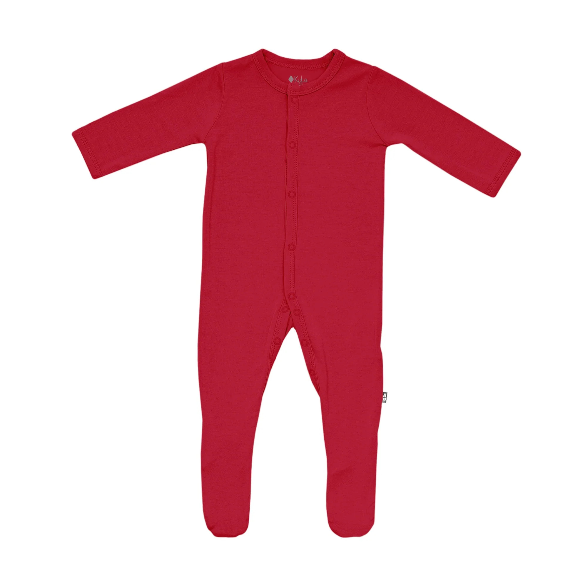 Footie in Cardinal | Kyte BABY