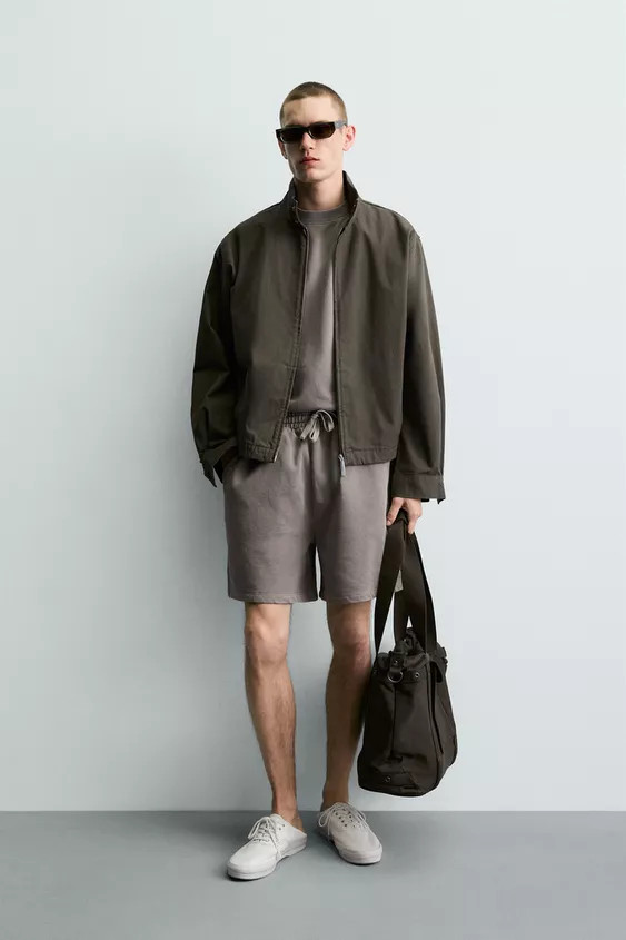 WASHED BASIC JOGGER BERMUDA SHORTS | Zara UK