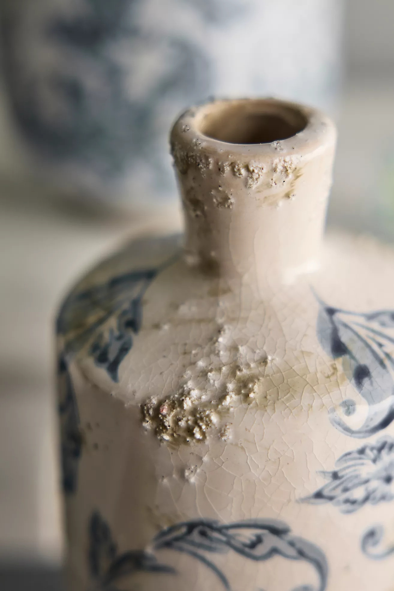 Damask Ceramic Vase, Tall | Anthropologie (US)