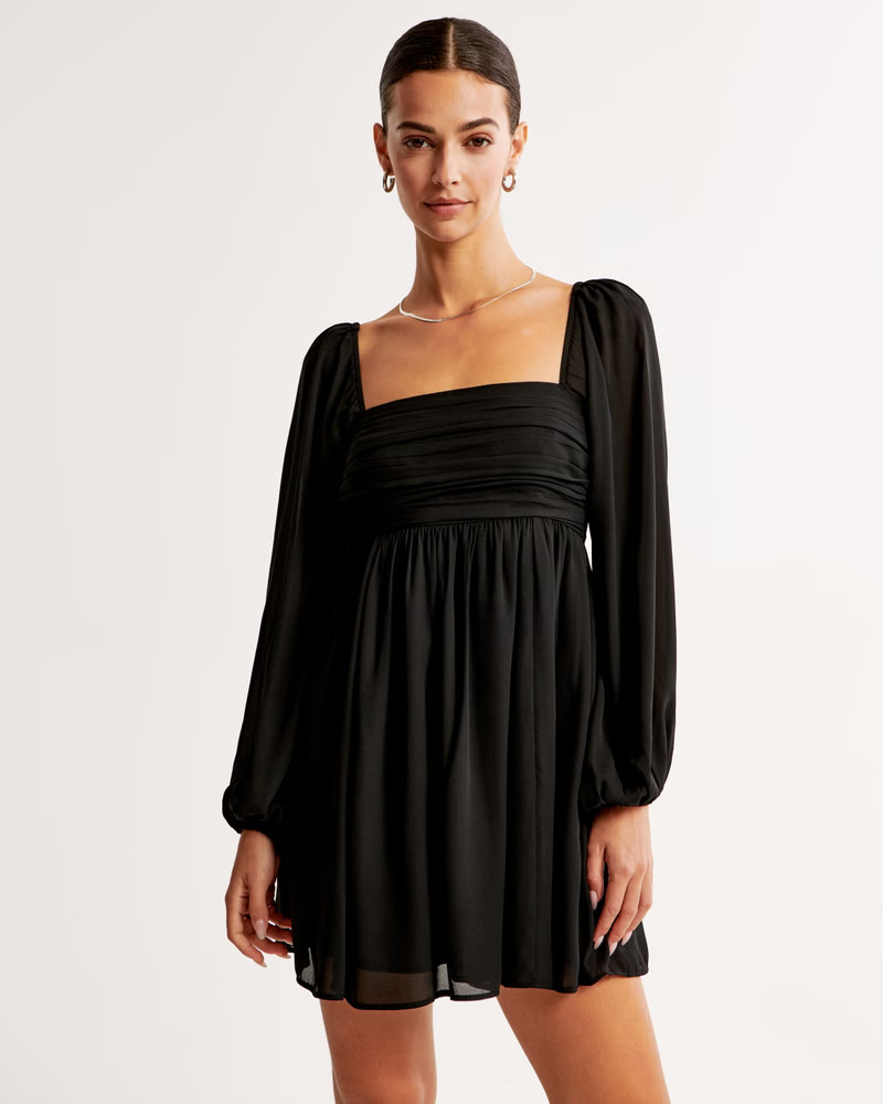 Women's Emerson Balloon Sleeve Mini Dress | Women's Dresses & Jumpsuits | Abercrombie.com | Abercrombie & Fitch (US)
