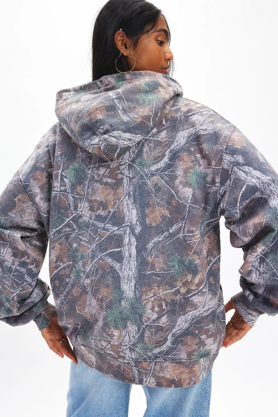 Vancouver Graphic Woodland Camo Hoodie Sweatshirt | Urban Outfitters (US and RoW)