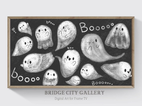 Halloween Art Samsung Frame TV Cute Ghosts Halloween Ghosts - Etsy | Etsy (US)