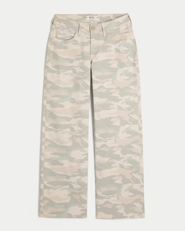 Low-Rise Y2K Camo Baggy Jeans | Hollister (US)