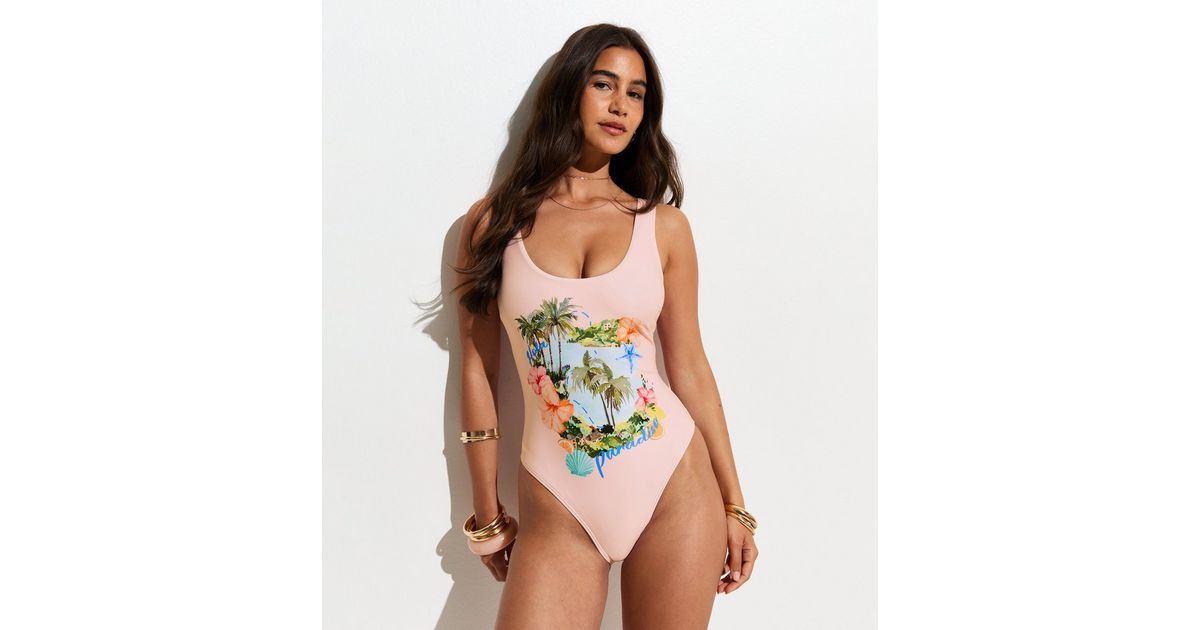 Light Pink Hola Paradise Swimsuit | New Look | New Look (UK)
