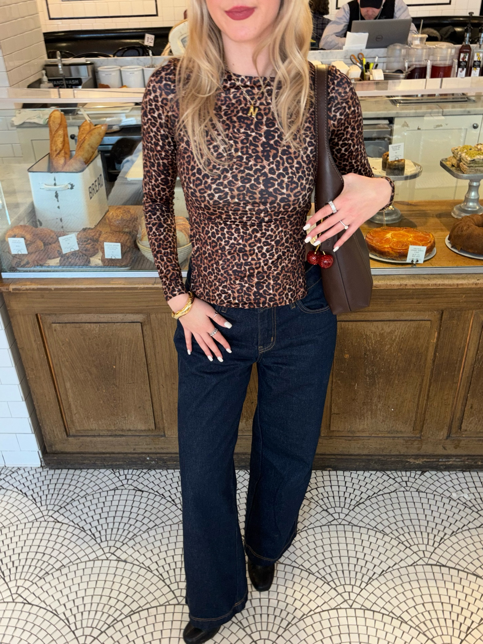 cheetah print top & dark denim jeans 

Code: NELA20 at Princess Polly 

#LTKFindsUnder100