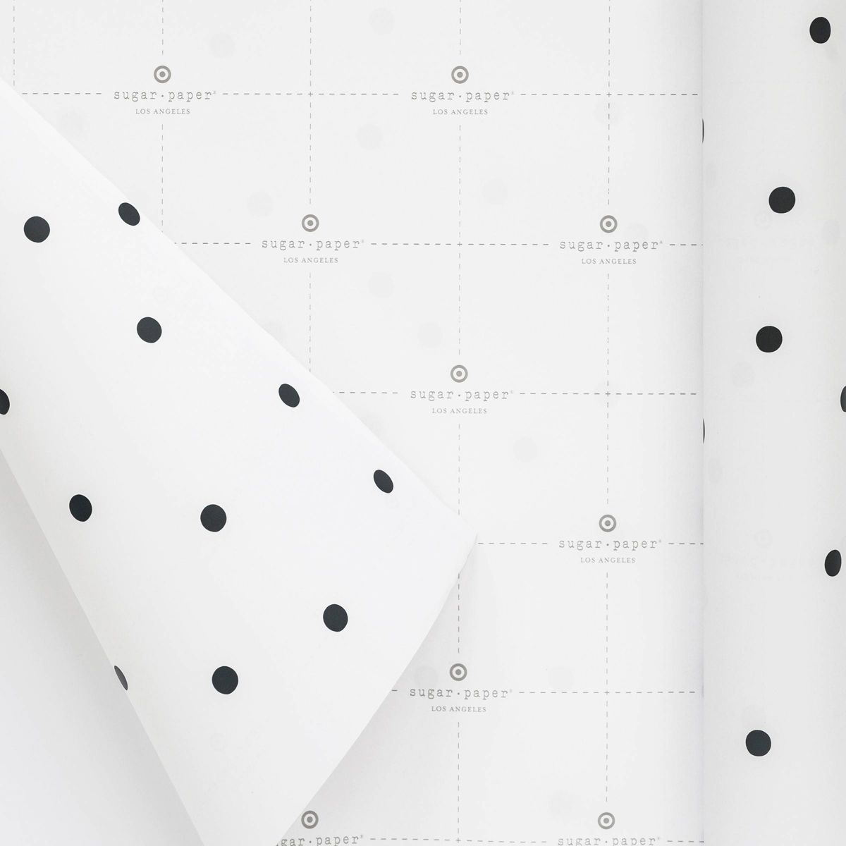 25 sq ft Polka Dot Gift Wrap White/Black - Sugar Paper™ + Target | Target