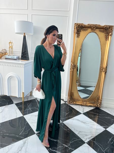Fall Outfits, Fall Wedding Guest, Wedding Guest Dress, Green Maxi Dress, Green Gown, Cult Gaia Clutch, Evening Bag, Red Dress Boutique, red Dress try on haul, Fall Fashion, Fall Try On Haul, Emily Ann Gemma, Gianvito Rossi Platform Pumps

#LTKSeasonal