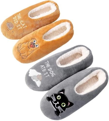 HUGSWEET Slipper for Women Men Thick Warm Fuzzy Slippers With Grips Indoor Cozy Fluffy Sherpa Lin... | Amazon (US)