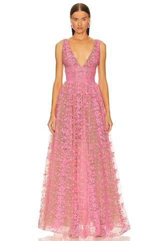 Bronx and Banco Megan Gown in Baby Pink from Revolve.com | Revolve Clothing (Global)