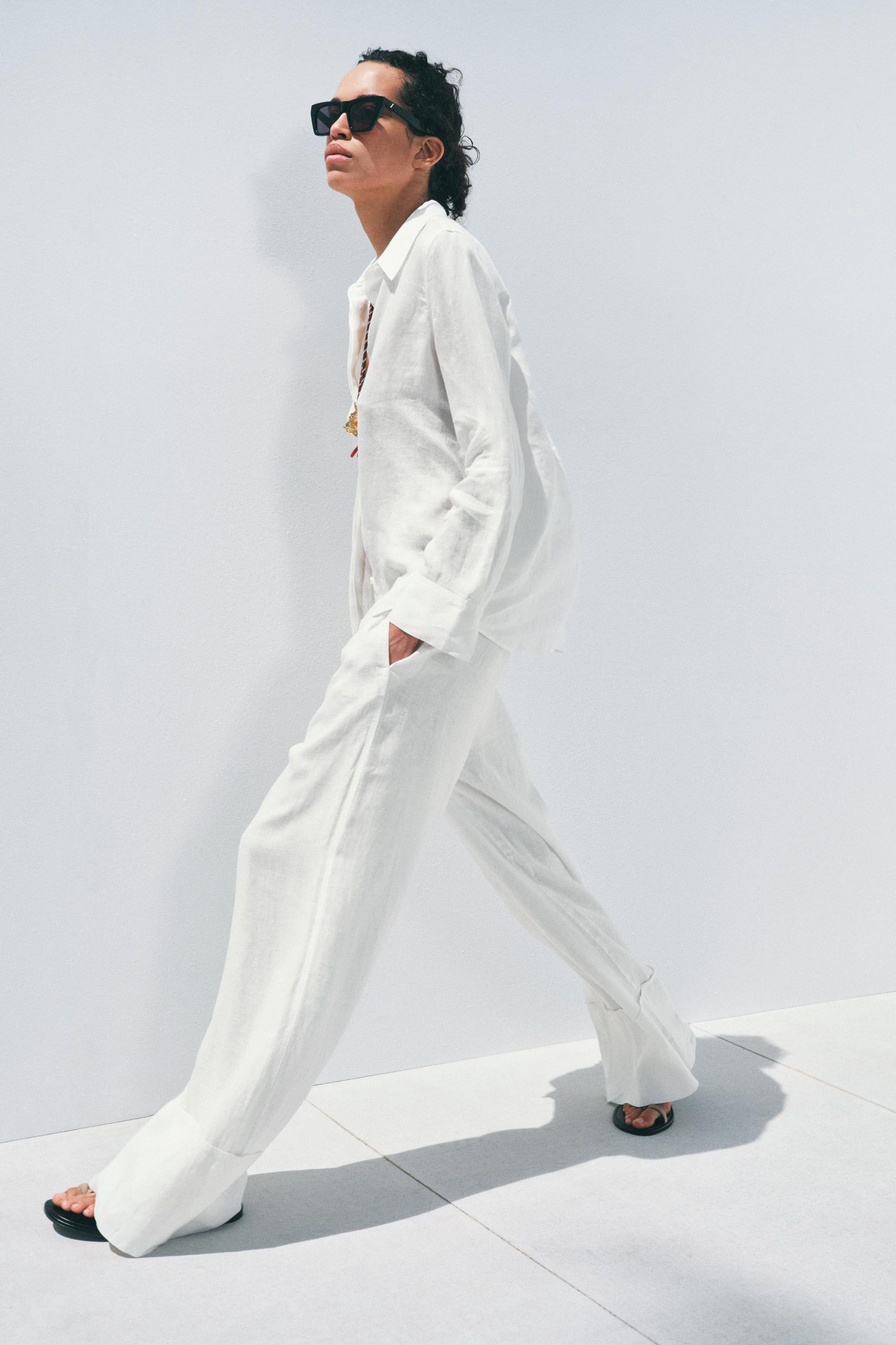 ZW COLLECTION 100% LINEN SHIRT | Zara UK