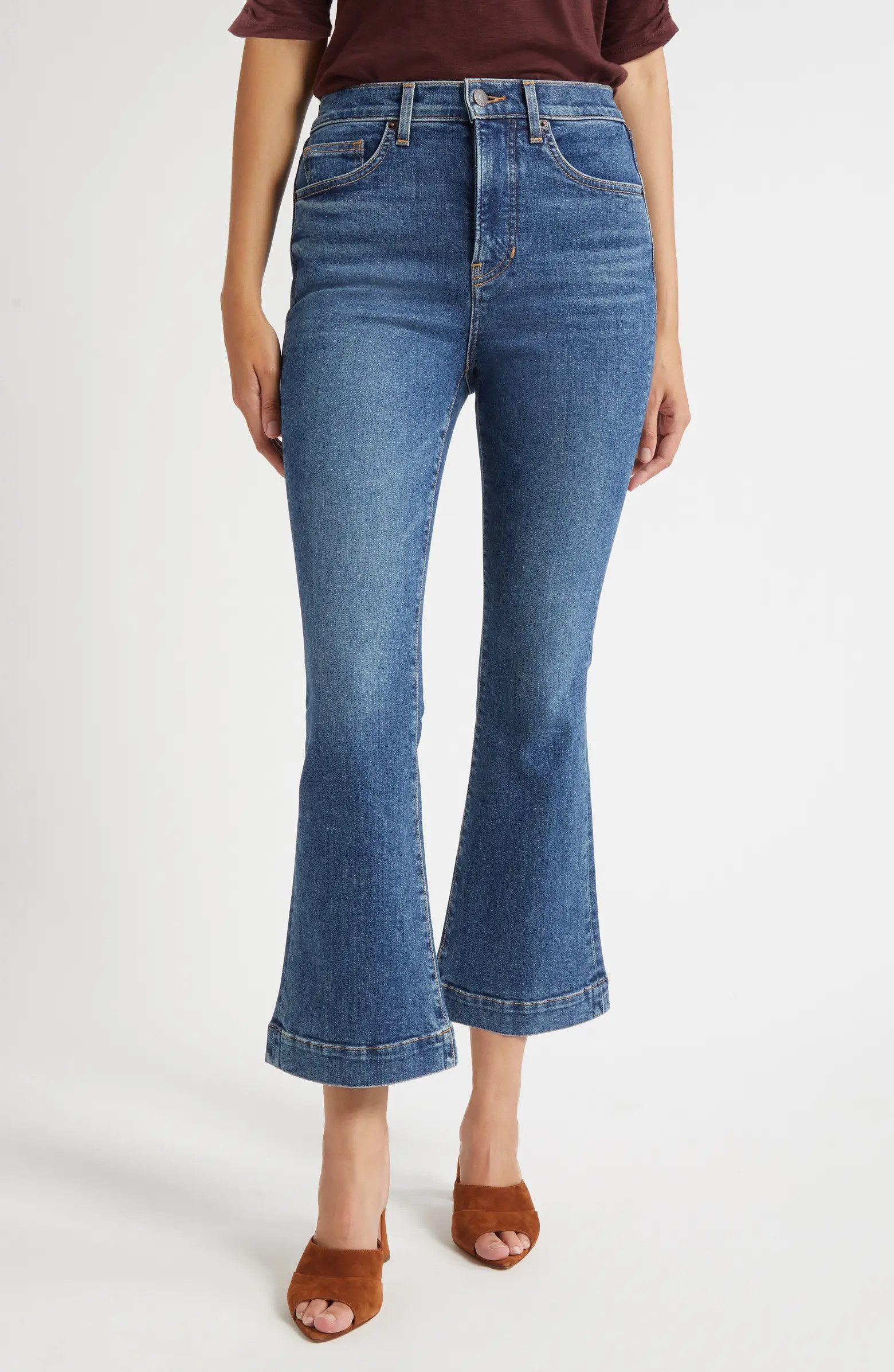 Veronica Beard Carson High Waist Ankle Flare Leg Jeans | Nordstrom | Nordstrom