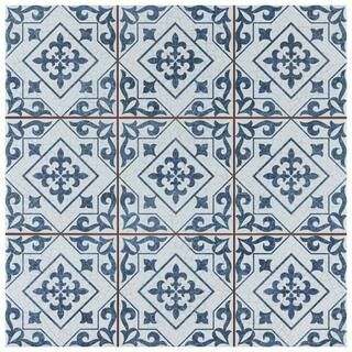 Merola Tile Take Home Tile Sample - Harmonia Atlantic Cobalt Blue 4-1/2 in. x 13 in. Ceramic Floo... | The Home Depot