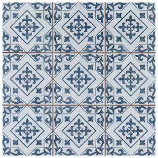 Take Home Tile Sample - Harmonia Atlantic Cobalt Blue 4-1/2 in. x 13 in. Ceramic Floor and Wall | The Home Depot