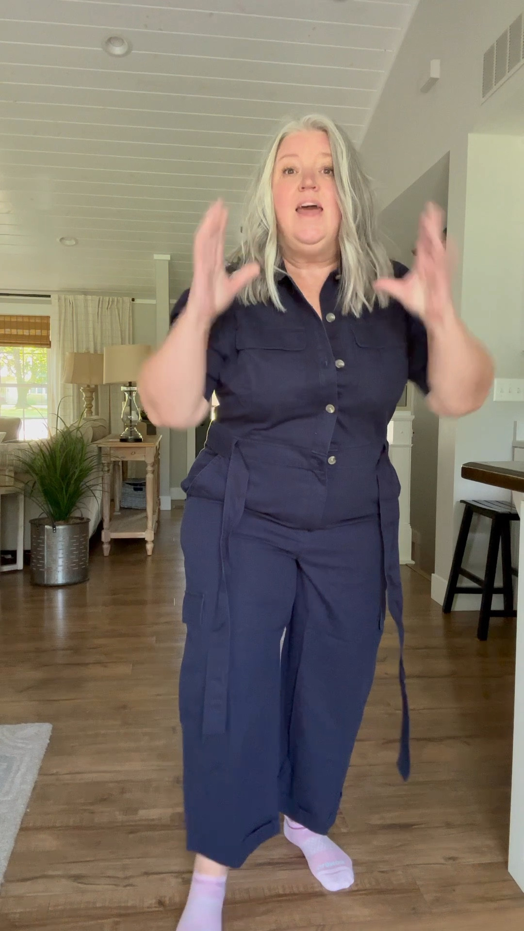 Plus-size Walmart try-on haul  This navy blue midsize jumpsuit or is it a blue boiler suit is a bit small for me, even in the XXL. But it would be darling on anyone smaller. 



#LTKplussize #LTKmidsize #LTKstyletip