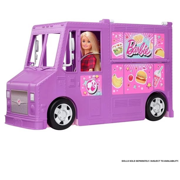 Barbie Food Truck with Multiple Play Areas & 30+ Realistic Play Pieces | Walmart (US)