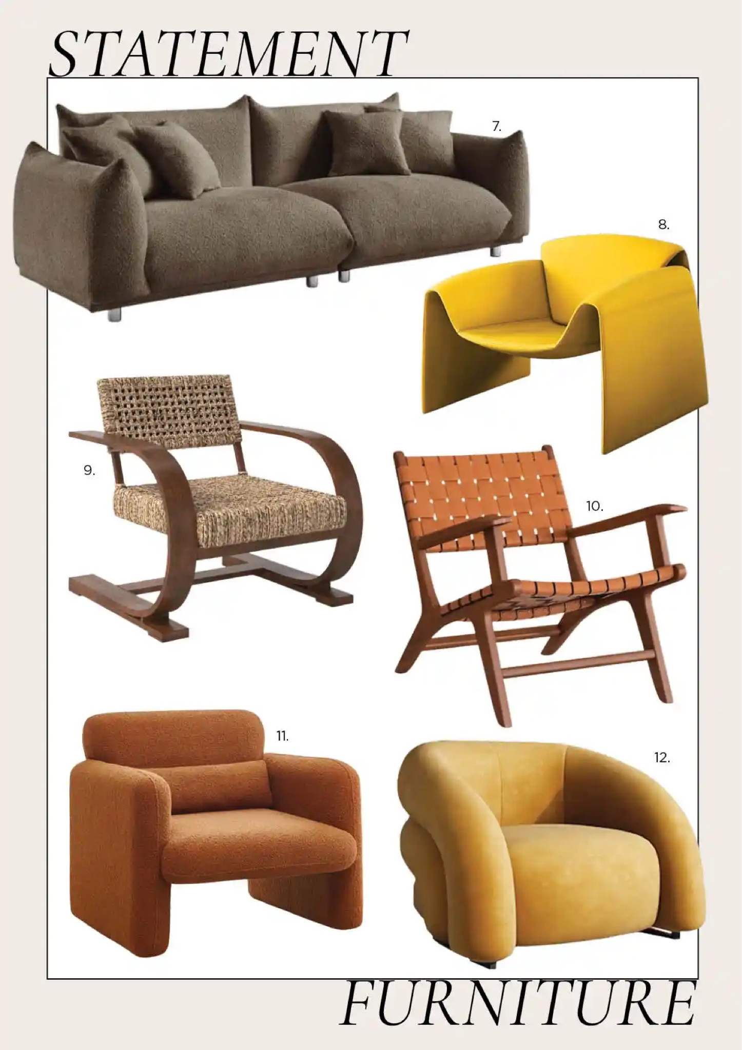 Save big on bold statement furniture during Wayfair’s End Of Year Clearance Sale, including up to 60% off and fast shipping. I’ve rounded up all my favorite unique, eclectic, funky furniture to help add personality to your room.

@wayfair #wayfair #wayfairpartner

Statement furniture, eclectic furniture, eclectic decor, bold design, bold decor, funky, unique, personality, eclectic chair, modern chair, yellow chair, living room decor ideas, affordable furniture l, modern eclectic, vintage style, couch, sofa, velvet chair, bentwood chair, sculptural chair 

#LTKHome #LTKSaleAlert