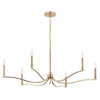 Kichler Malene 6-Light Gold TraditionalBare Bulb Chandelier | Lowe's