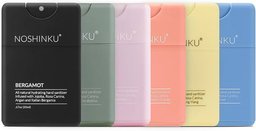 Noshinku Refillable Natural Hand Sanitizer Pocket Sprayer Discovery (6-Pack) | Amazon (US)