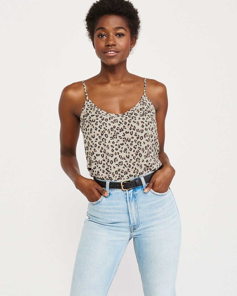 Satin Ruffle Cami | Abercrombie & Fitch US & UK