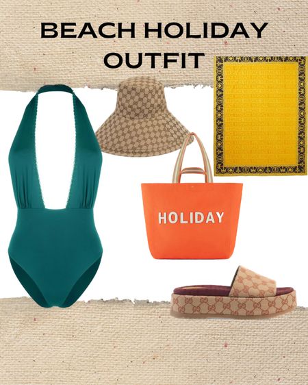 Green swimsuit styled for beach holiday outfit

#LTKtravel #LTKstyletip #LTKswim