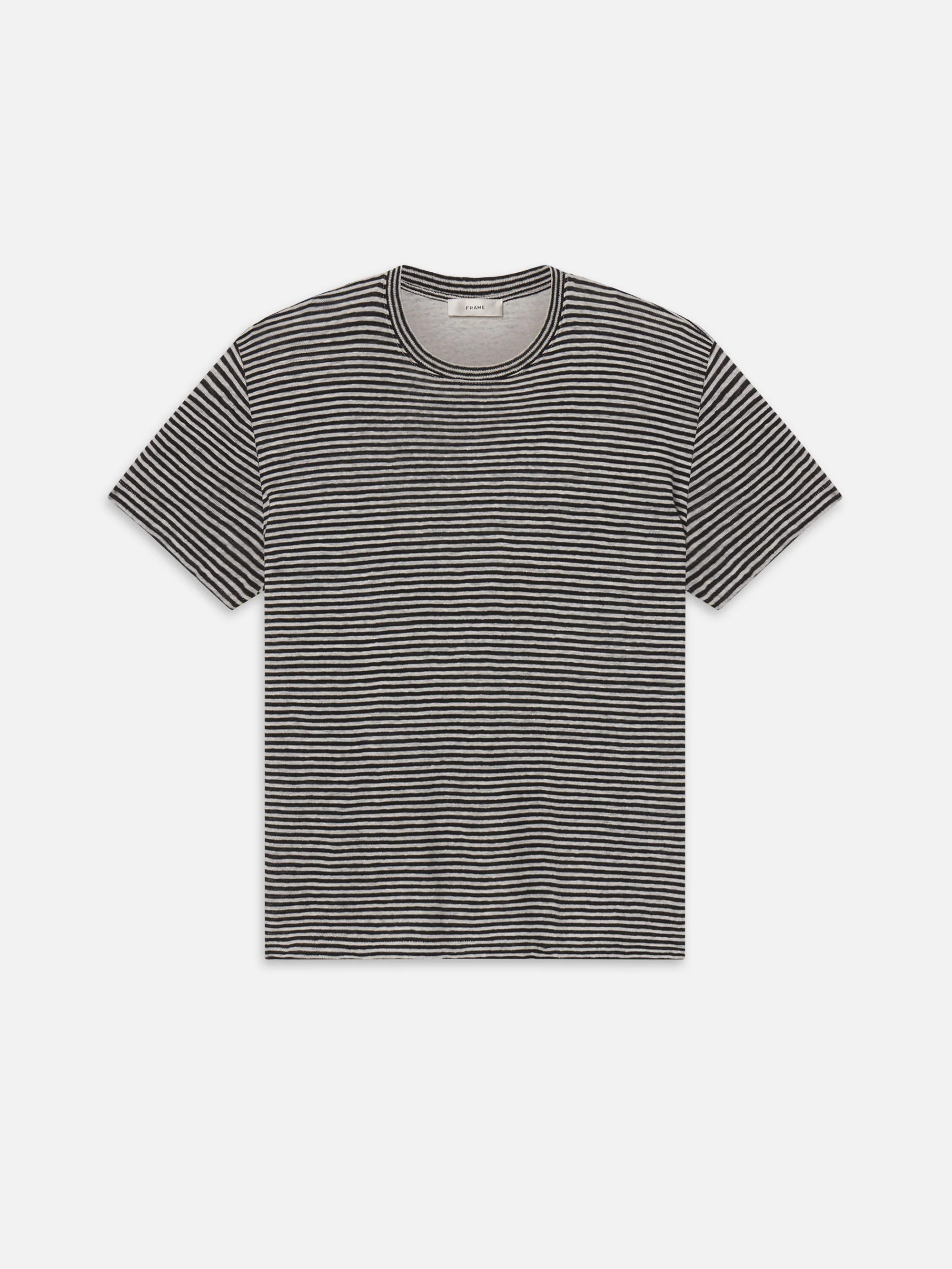 The Linen Baby Tee -- Black Multi | Frame Denim