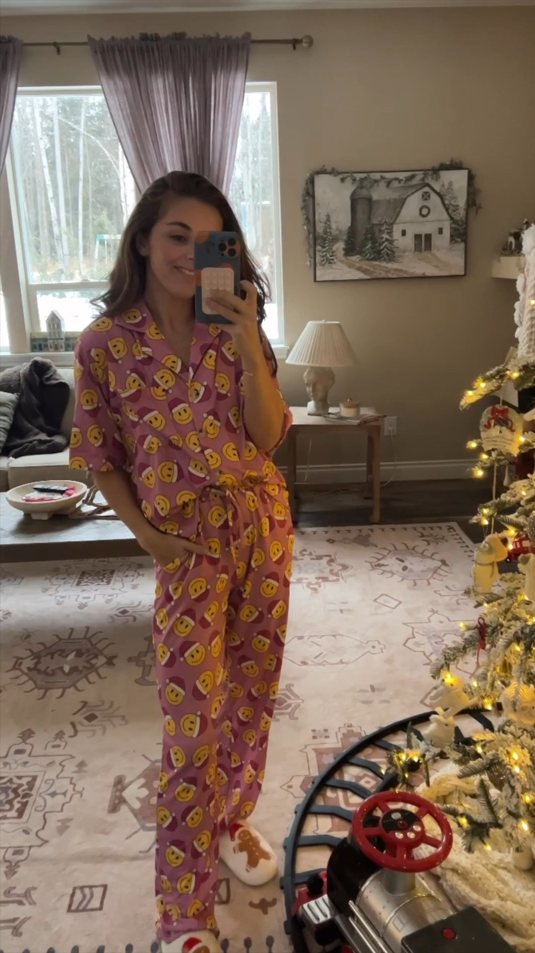 A festive morning featuring katydid! #ad     @KatydidUSA #Katydid #KatydidPartner #KatydidLove discount code LAUREN15 

#LTKWatchNow #LTKSaleAlert #LTKHoliday