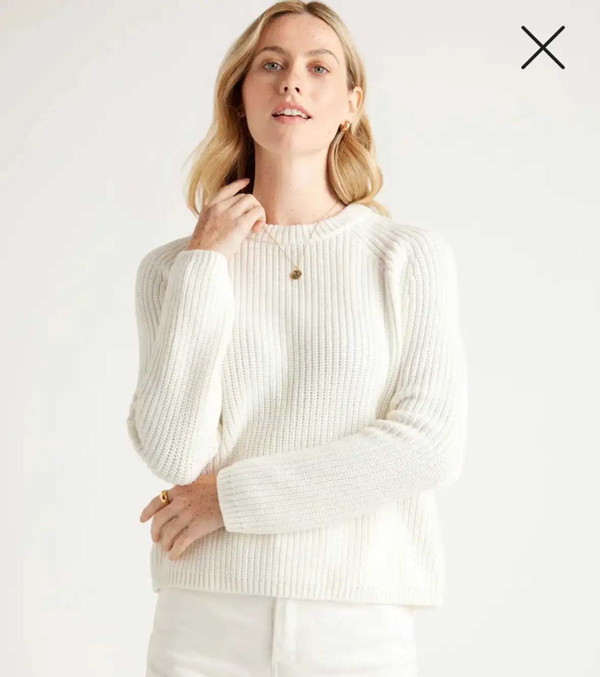 100% Organic Cotton Fisherman Crew Sweater | Quince