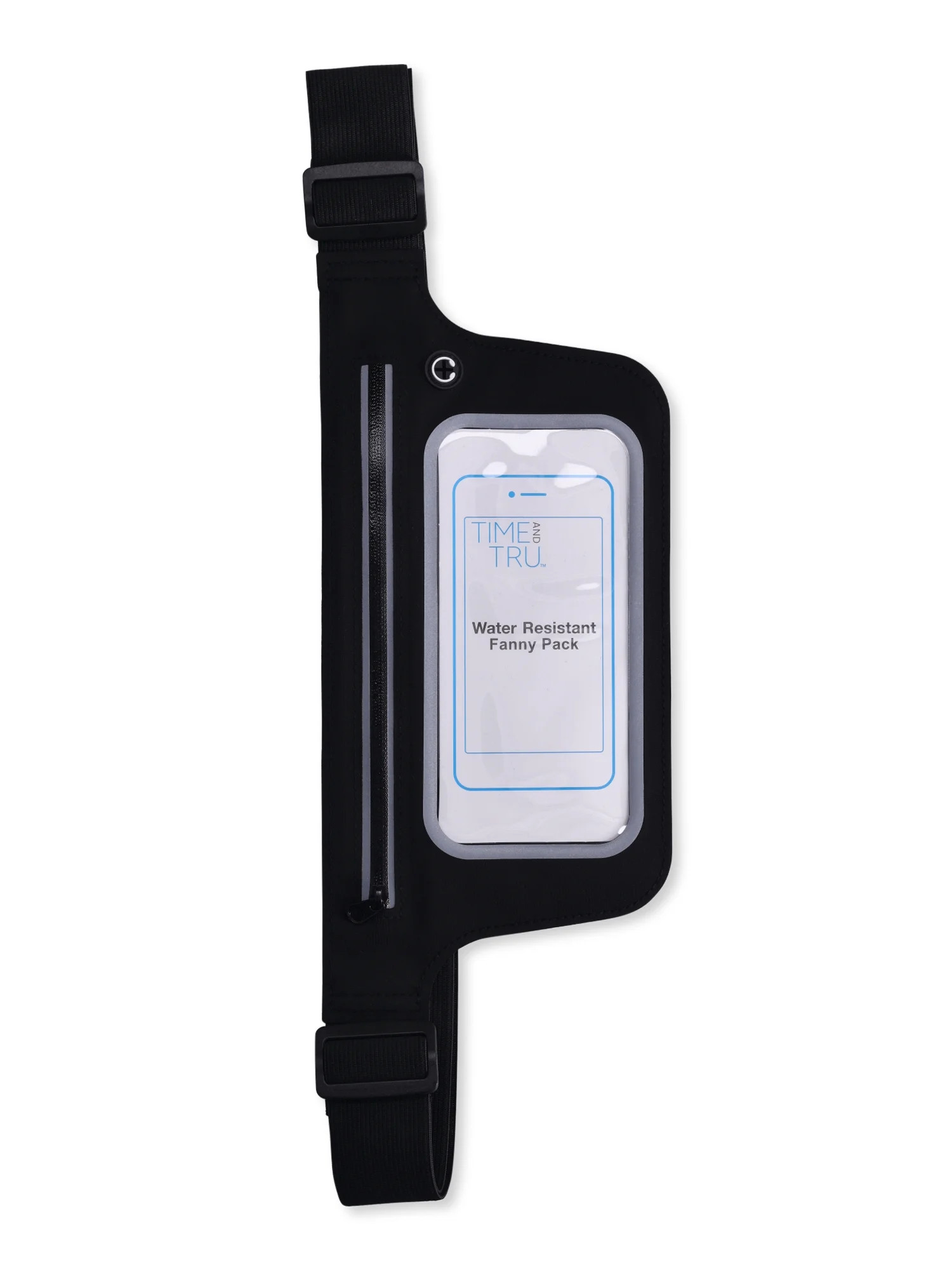 Time and Tru Women's Neoprene Fanny Pack with Window, Black | Walmart (US)