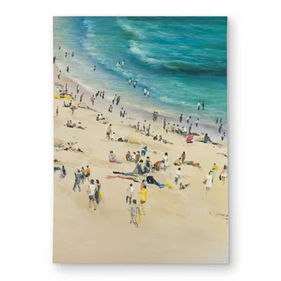 Summer Crowd at the Beach - Contemporary Outdoor Area Rug | Wayfair North America