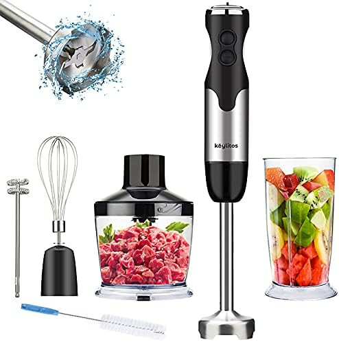 Keylitos 5-in-1 Immersion Hand Blender, Powerful 12-Speed Handheld Stick Blender with 304 Stainle... | Amazon (US)