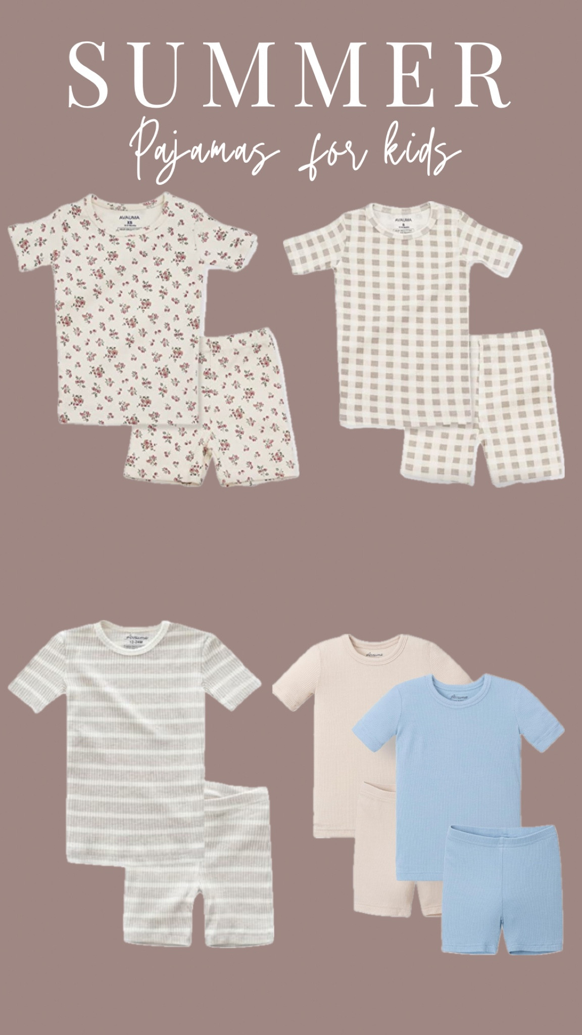 Easy lightweight summer outfit or pajamas for kids! 🤎#LTKSummerSales 

#LTKBaby #LTKFamily