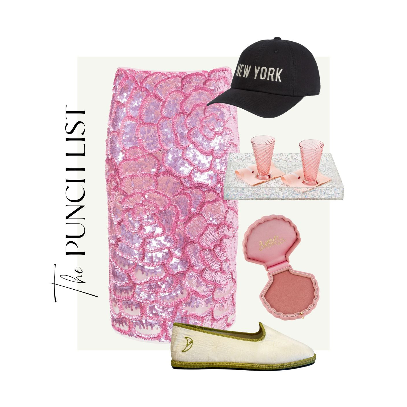 THE PUNCH LIST 💗 pink sequin skirt, new york baseball cap, glitter tray, jewelry box, and more 😍 

 #LTKSeasonal #LTKParties #LTKFindsUnder100