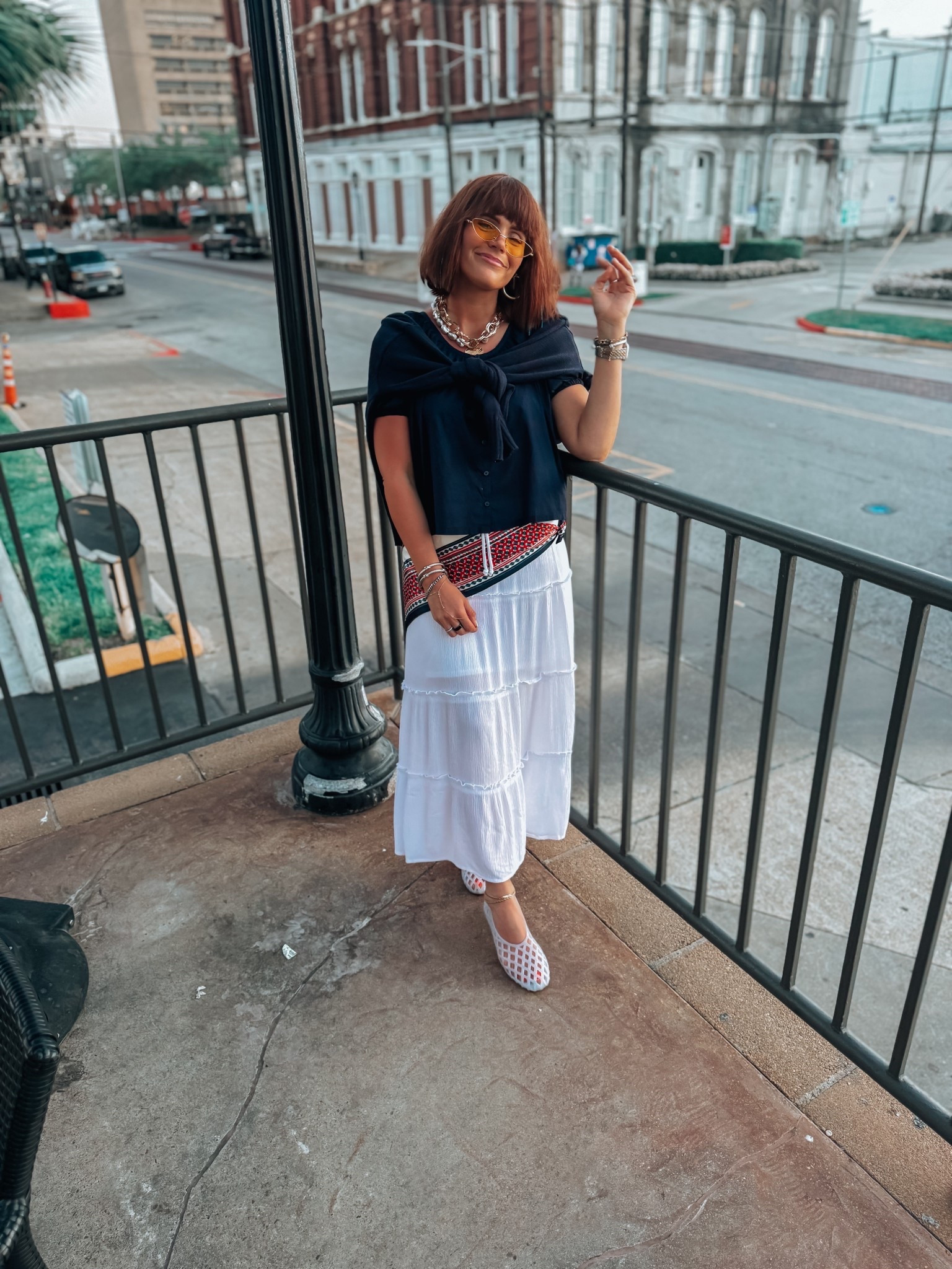 Spring break in Galveston before the sea steals me away 💋⚓️

Shirt/ s tts
Skirt/ s tts 
Shoes/ 8 tts 
Sweater/ s tts

Vacation 
Texas 
Americano 
Spring break 
Spring travel 
Red white and blue 
Slowly skirt 
Sunglasses 
Scarf 
Old navy 
Old navy finds 
Target finds 
Spring 
Vacation 

#LTKootd #LTKSaleAlert #LTKTravel