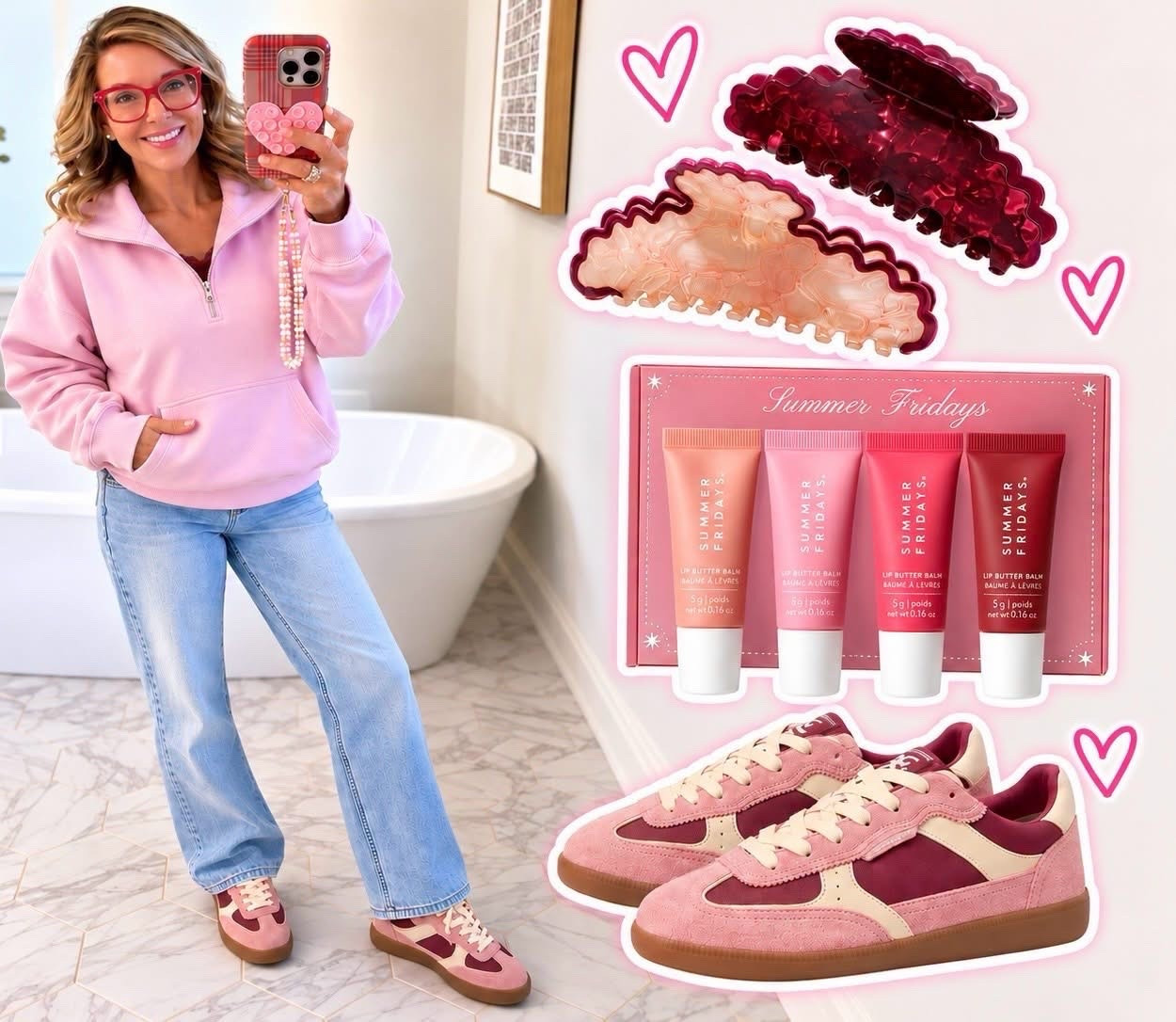If you are a pink girly like me, do not miss this look and accessories to match 💗

￼ This lipgloss set is always a top seller over the holidays and perfect to slide into a stocking! 

Dropping 🔗👇 to shop