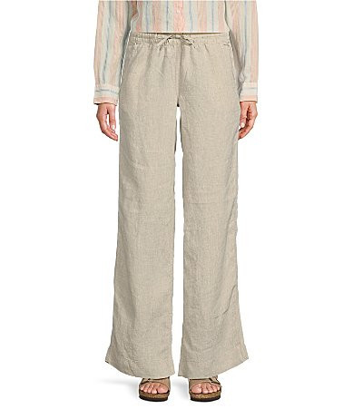 L.L.Bean Linen Pull-On Drawstring Pants - 2 | Dillard's