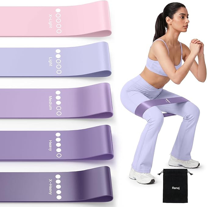 Resistance Bands for Working Out, 5-Pack Elastic Loop Exercise Bands for Strength Training Stretc... | Amazon (US)