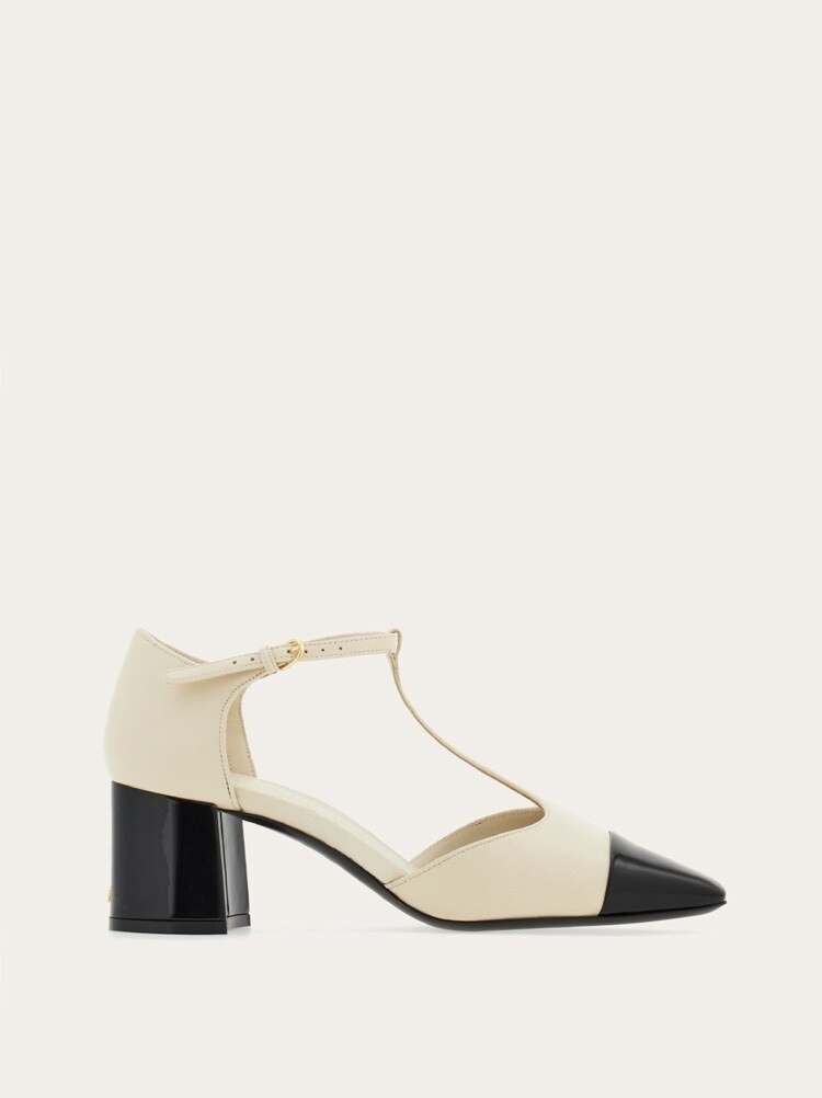 Chunky heel T-strap pump | Ferragamo