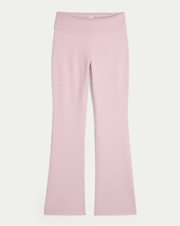 Women's Gilly Hicks Sweater-Knit Foldover Waist Boot Pants | Women's Bottoms | HollisterCo.com | Hollister (US)