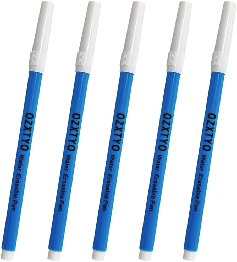 Washable Fabric Markers for Sewing,5 Pack,Blue,Erasable Sewing Markers for Fabric,Water Soluble E... | Amazon (US)