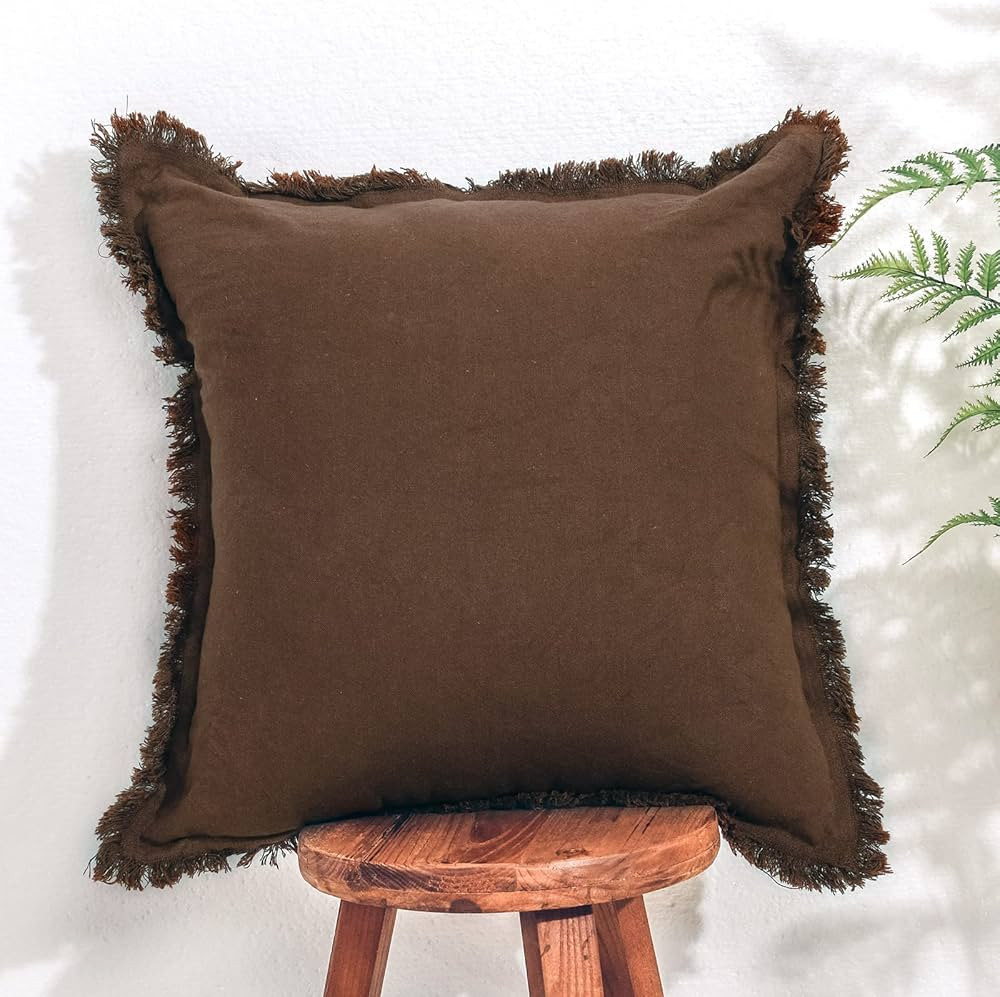 NEXHOME PRO Boho Throw Pillow Covers for Couch 26"x26", Decorative Linen Pillow Covers for Bed, S... | Amazon (US)