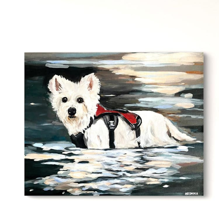 Custom Pet Portrait Painting on Canvas | Minted