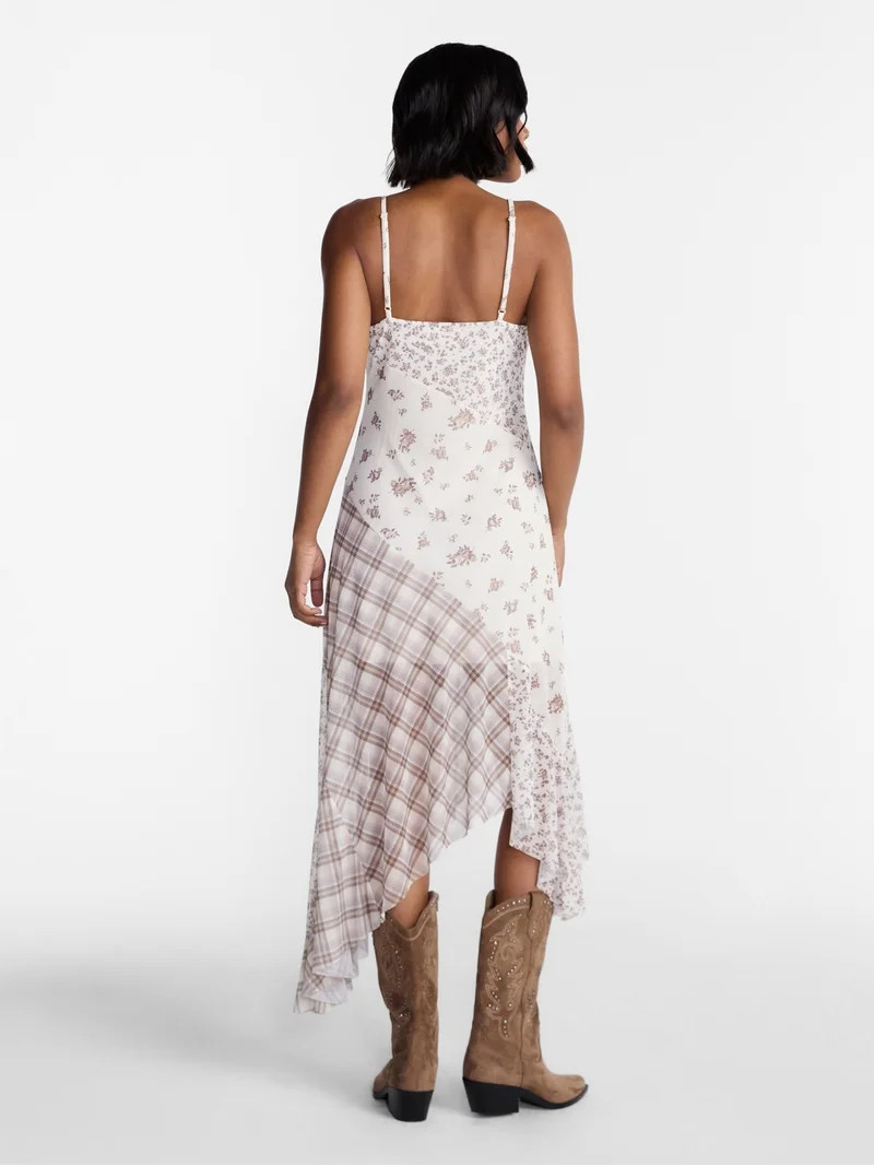 No Boundaries Mix Midi Dress, Women's XXS-XXL | Walmart (US)