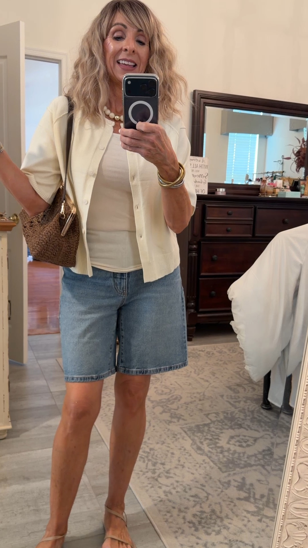 A summer must have, the short sleeved cardigan! Instantly elevates the denim Bermudas.
Prime Day Sale

#LTKootd #LTKOver40 #LTKSaleAlert