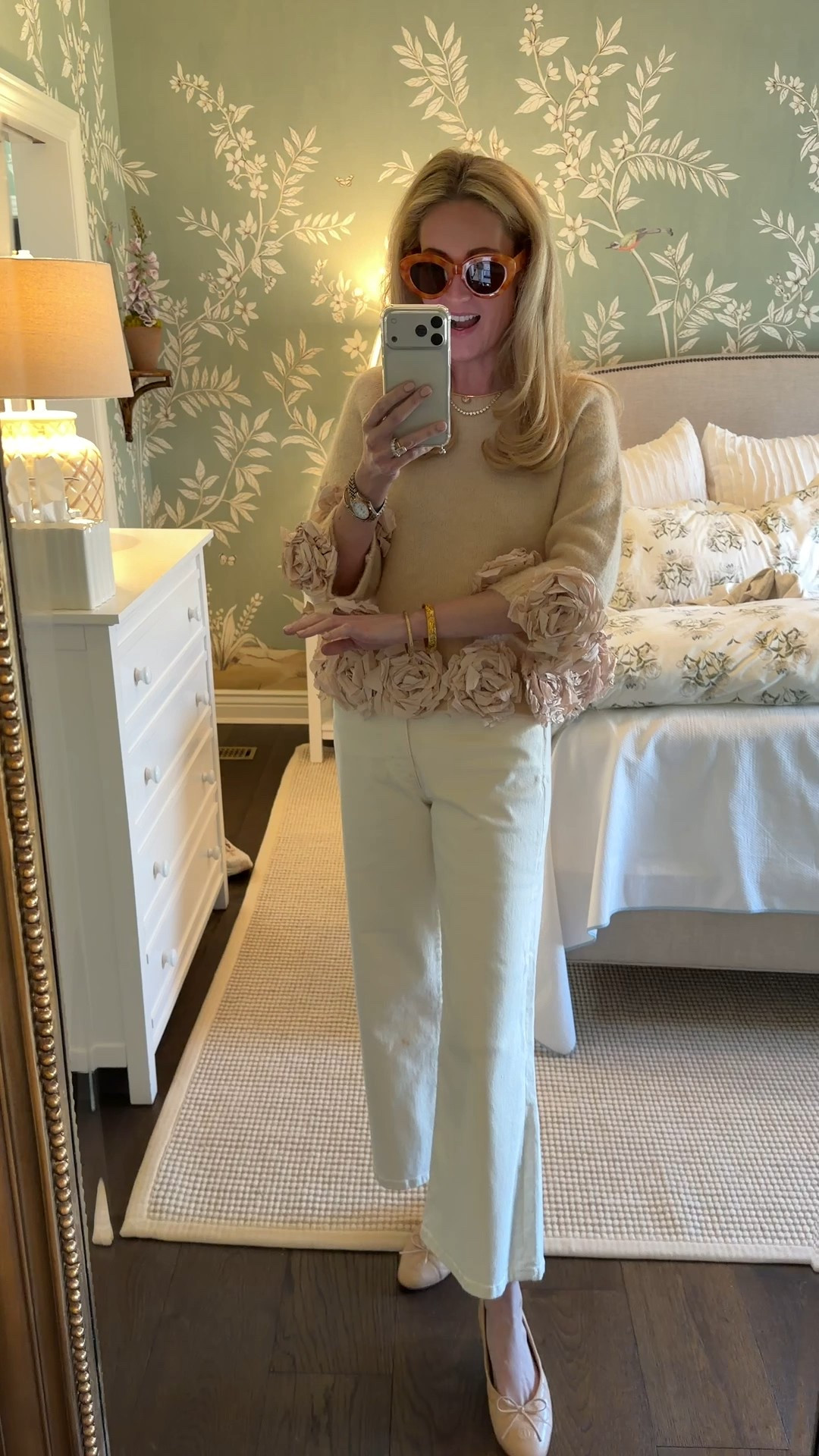 Ruffle flower Zara top! 