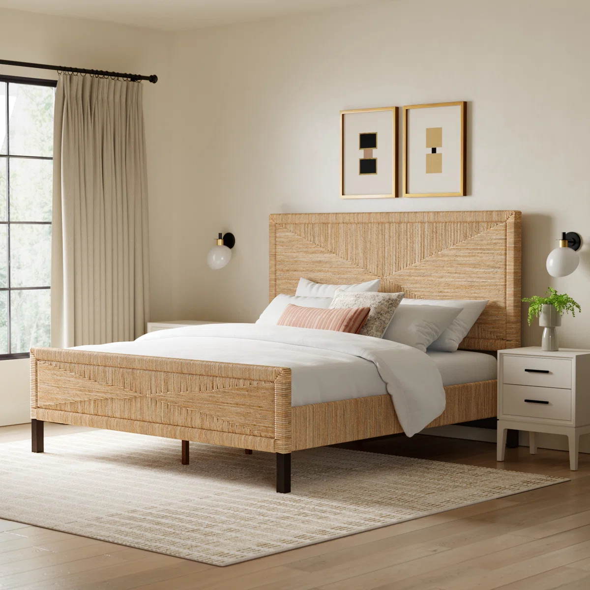 Aleja Woven Banana Stem Bed | Wayfair North America