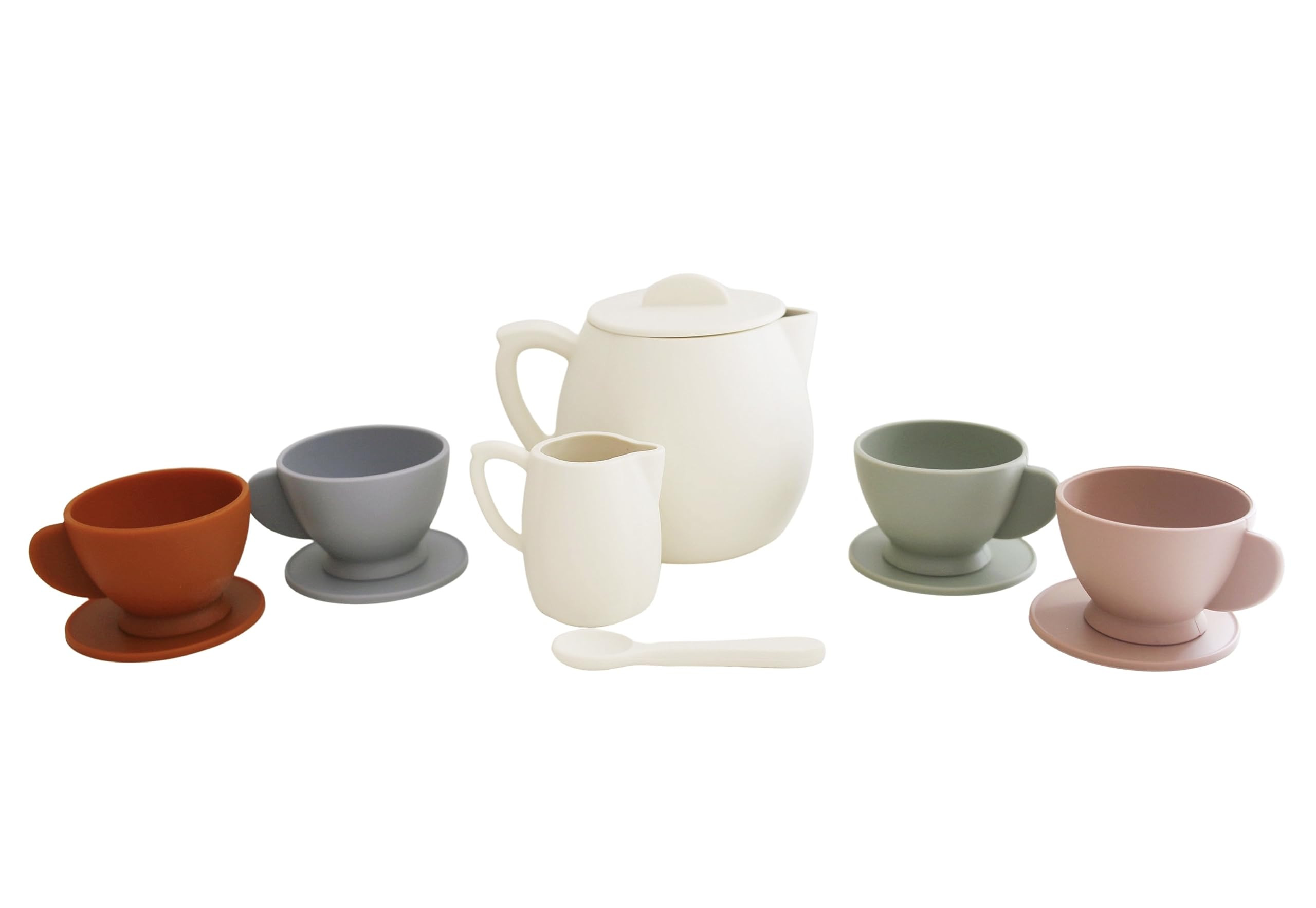 Marlowe & Co Silicone Tea Play Set for Children, 12 Piece Dishwasher Safe Tea Gift Set for Toddle... | Amazon (US)