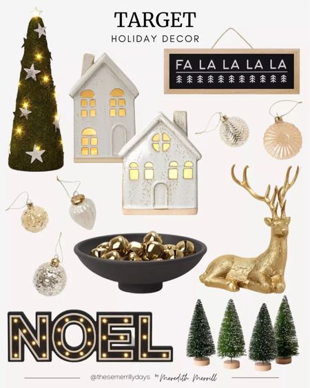 Love this gold and black holiday decor from Target 

target  Target home  golden deer  Noel  bowl  ornaments   White House’s 

#LTKSeasonal #LTKU #LTKHoliday